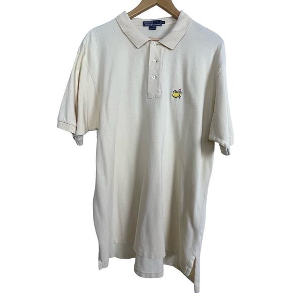 Polo Ralph Lauren Polo Shirt Golf Masters Size XL Yellow Vintage